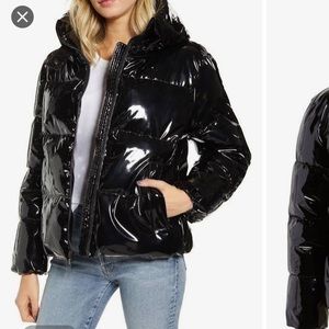 Kendall and Kylie Black Puffer coat